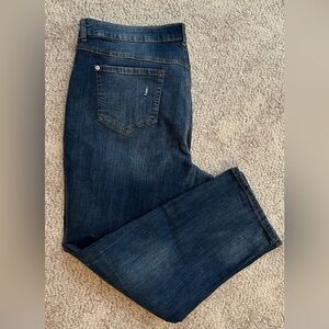 INC DENIM Women’s Straight Distressed Jeans Size 24W